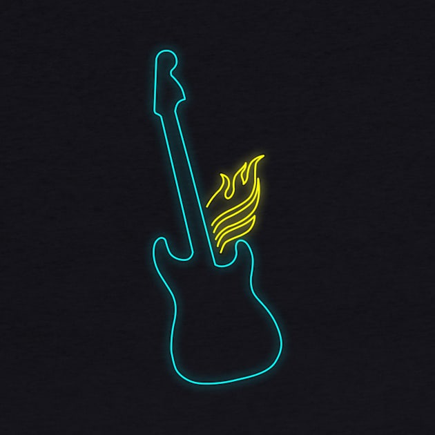 Electric Guitar Neon Light by HarlinDesign
